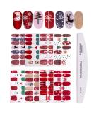 Kalolary 8 Leaves Nail Art with Nail File - Christmas Sticker Decals for Stunning Manicure | Self-Adhesive Fashion Decoration - Buy Online on SooperMarket.com