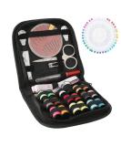 Premium 104 Pcs Sewing Kit for Beginners & Travelers - Portable Needle and Thread Set with 18 Color Threads, Needles, Scissors, and Thimble - Buy Online on SooperMarket.com