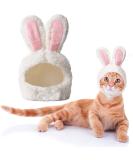 Easter Costume for Cats Funny Cat Outfit Adjustable Size Bunny Costume for Cats and Puppies Rabbit Ears for Easter Cosplay - Buy Online on SooperMarket.com