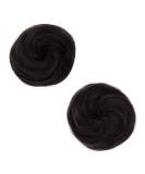 REECHO Space Bun Hair Pieces 2 PCS Mini Claw Clip in Messy & Cat Ears Fake Hair Bun Extensions Wig Accessory Updo Hairpieces for Women Girls (Pack of 2-3" Straight Black Brown) Pack of 2 - 3" Straight Black Brown - Buy Online on SooperMarket.com