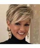 Creamily Short Blonde Wigs for Women Pixie Cut Wigs with Bangs Natural Straight Layered Synthetic Hair Short Wig for Women Daily Cosplay Party Wig Blonde Mixed Brown Brown Mix Blonde #613/27B - Buy Online on SooperMarket.com