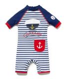 BONVERANO Baby Boy Long-Sleeve UV 50+ Swimsuit, 24 Months - One Zip Captain - Buy Online on SooperMarket.com