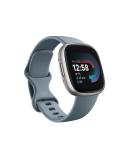 Fitbit Versa 4 Fitness Smartwatch with Daily Readiness, GPS, 24/7 Heart Rate, 40+ Exercise Modes, Sleep Tracking and more, Waterfall Blue/Platinum, One Size (S & L Bands Included) - Buy Online on SooperMarket.com