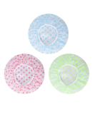 Shower Caps 3 Pcs Waterproof Bath Caps Plastic Reusable Shower Caps Elastic Band Bath Hair Hat for Women Ladies Spa Salon - Buy Online on SooperMarket.com