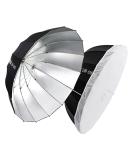 Godox UB-105S 41.3" 105cm Silver Inner Parabolic Deep Reflective Umbrella Photography Studio Soft Light Umbrella with Withe Diffuser Cover for Video Studio Shooting 105Silver-inner - Buy Online on SooperMarket.com