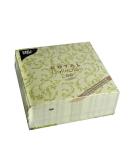 Papstar 50 Royal Collection Napkins - Olive Green Damascato 1/4 Fold 40x40 cm - Perfect for Events & Dining - Buy Online on SooperMarket.com