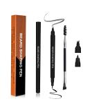 Real Beard Pen - Natural Waterproof Beard Filler & Color Pencil | Long-Lasting Sweatproof Brush for Beard & Eyebrow Definition - Black - Buy Online on SooperMarket.com