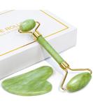 huefull Jade Roller for Face and Gua Sha Facial Tools to Reduce Puffiness and Improve Wrinkles, Face Roller Skin Care of Jade Roller and Gua Sha Set Designed Green - Buy Online on SooperMarket.com