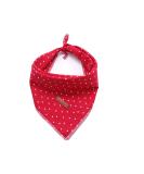Unique Style Paws 1Pcs Dog tandanas washable cotton square latz adjustable dog towel for small medium-sized dogs and cats L red dot - Buy Online on SooperMarket.com