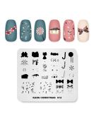 Christmas Theme Nail Art Stamping Plate - Candy Cake Dessert Design - DIY Manicure Print Tool - Buy Online on SooperMarket.com
