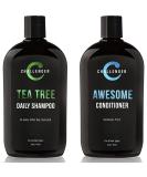 Challenger Tea Tree Shampoo & Peppermint Conditioner Combo | Men s Anti-Itch Shower Products | Argan Oil & Biotin | 16oz Artificial Color Free | 2-Pack for Dry Scalp - Buy Online on SooperMarket.com