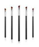 WLLHYF 5Pcs Angled Eyeliner Brush, Fine Slanted Flat Angle Eye Liner Eyebrow Brush Eye Makeup Brush Soft Fibers Synthetic Bristles Eye Makeup Tool - Buy Online on SooperMarket.com
