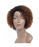 Short Ombre Kinky Curly Wig for Black Women - Glueless Human Hair Wig with Bangs - Buy Online on SooperMarket.com