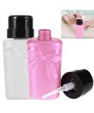 2PCs Nail Polish Remover Pump Dispenser - Portable Plastic Storage Bottle for Nail Art | Perfect Nail Tool - Buy Online on SooperMarket.com