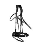 HORZE Clermont Anatomical Bridle for Warmblood & Thoroughbred - Black C | Premium Quality Horse Gear - Buy Online on SooperMarket.com