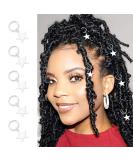 Silver Star Braid Hair Clips - 5PCS Dreadlock Charms for Women and Girls - Buy Online on SooperMarket.com