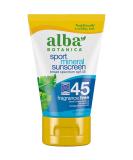 Alba Botanica Sport Sunscreen Lotion, SPF 45, Fragrance Free, 4 Oz Sport Mineral (SPF 45) - Buy Online on SooperMarket.com