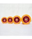 Z-FIRST 62mm Roller Skate Wheels - Aluminum Alloy Speed Replacement Wheels with ABEC-9 Bearing (Pack of 4) - Orange-Red - Buy Online on SooperMarket.com