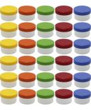 30 Ointment Jars - 60ml Cream Jars with Colored Lids | Premium Flat Ointment Jars - Made in Germany - Buy Online on SooperMarket.com
