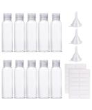 10 Empty Travel Flashing Containers with Folding Lids | Cosmetic Bottles Set with Funnel Pipette & Labels for Travel - Buy Online on SooperMarket.com