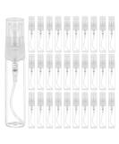 Benecreat 30 pieces 5 ml mini fine fog spray bottle Transparent glass travel empty atomizer spray bottles with plastic lids for perfume body care liquid cosmetics 5 ml cap extinguish - Buy Online on SooperMarket.com