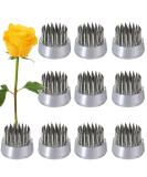 10pcs Silver Round Flower Frog Arrangers - Japanese Flower Holder for Floral Arrangement and Plant Decoration - Buy Online on SooperMarket.com