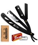OCBA Barber Razor Wooden Shaving Razor Light Weight Razor Professional Barber Razor (Black Razor) - Buy Online on SooperMarket.com