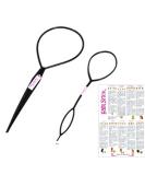 Shop Top Toil Tail Hairdresser Accessories - Set of 2 Hair Twister Slings | Black Hairstyle Aid - Small & Large - Buy Online on SooperMarket.com
