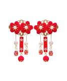 KALLORY Baby Hair Accessories: Tassel & Kimono Flower Hair Clip Set - Girl Hair Clips in Chinese Ancient Style (1 Pair) - Buy Online on SooperMarket.com