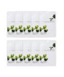 Buy Eunyul Daily Care Broccoli Face Mask Pack - 10 Vegan Tencel Masks | Hypoallergenic Korean Skincare for Healthy Skin - Buy Online on SooperMarket.com