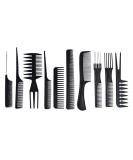 10PCS Black Hair Comb Set - Professional Salon Styling Comb for Women Men Kids | Anti-Static Barbers Brush Combs - Buy Online on SooperMarket.com