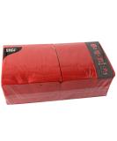 Papstar 12483 Red 3-Ply 250 Napkins - 1/4 Fold 33 x 33 cm - Premium Quality for Events | Fast International Shipping - Buy Online on SooperMarket.com