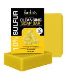 Sulfur Soap Bar for Acne & Oily Skin - Natural Face & Body Cleanser with Lemongrass, Tea Tree Oil & Vitamin E - Made in USA - 4 oz (Pack of 2) - Buy Online on SooperMarket.com