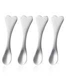 Metal Makeup Spatula Set - 4 Heart-Shaped Facial Massagers & Mini Beauty Spoons for Masks Creams & Lotions - Reusable Skincare Tools - Buy Online on SooperMarket.com
