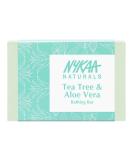 Nykaa Naturals Tea Tree & Aloe Vera Bathing Soap - Natural Skin Cleanser Nourishing & Hydrating Soap Bar - 3.5 oz - International Shipping Available - Buy Online on SooperMarket.com