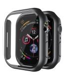 Smiling 2 pack Case Built in Tempered Glass Screen Protector Compatible with Apple Watch Series 9 (2023)/Series 8 /Series 7 45mm, Hard PC Overall Protective Cover-Matt Black - Buy Online on SooperMarket.com