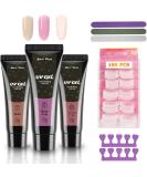 3 Colors UV Gel Nail Extension Builder Gel - Nude, Rose Pink, Clear - Buy Online on SooperMarket.com