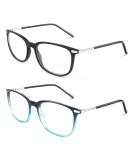 CGID CN79 Classic Nerd Glasses Vintage 40s/50s Panto Style Clear Lens Z 2 Pack Matte Black & Blue for Men & Women - Buy Online on SooperMarket.com