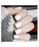 Yalice White Press on Nail Square Short Fake Nails - 24Pcs Full Cover Glossy Stick on Nails for Prom, Wedding - Acrylic False Nails for Women and Girls - Buy Online on SooperMarket.com