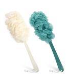 2Pack Back Scrubber for Shower,PIPUHA Loofah Sponge Shower Brush Using Body Exfoliating with Long Handle, Loofah on a Stick for Men Women, Bathing Accessories for Body Brushes (Blue and White) - Buy Online on SooperMarket.com
