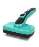 Self Cleaning Slicker Brush for Pets - Remove Loose Hair, Fur, Mats, and Tangled Hair - Ideal for Dogs, Cats, and Rabbits - Aqua Green - Buy Online on SooperMarket.com