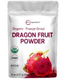 Organic Freeze-Dried Dragon Fruit Powder (Pink Pitaya/Pitahaya), 8 Ounce, Perfect for Shakes, Baking & Smoothie, Non-GMO, No Gluten, Vegan Friendly - Buy Online on SooperMarket.com
