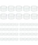 50 pieces transparent empty jars 5 ml cream jar mini jars with screw cap for cosmetics lip balm - Buy Online on SooperMarket.com