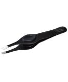 Professional Bevelled Gripping Eyebrow Tweezers - Hair Beauty Tweezers in Black | International Shipping - Buy Online on SooperMarket.com