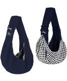 CUBY Reversible Puppy Dog Sling Carrier for Small Medium Dogs - Dark Blue01 - Buy Online on SooperMarket.com