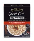 Better Oats Steel Cut Maple & Brown Sugar High Protein Instant Oatmeal 12.7oz (Pack of 6) - Buy Online on SooperMarket.com
