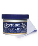 Wrights Silver Cleaner and Polish Cream - 8 Ounce with Polishing Cloth - Ammonia-Free - Gently Clean and Remove Tarnish without Scratching 8 Ounce (Pack of 1) - Buy Online on SooperMarket.com