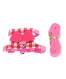 Small Pet Vest Chest Strap Pet Walking Harness and Leash Set Rabbit Squirrel Ferret Hamster Pink Vest Harness(S) - Buy Online on SooperMarket.com