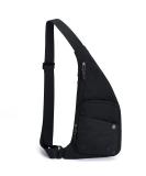 Peicees Sling Bag | Shoulder Backpack with Multiple Pockets for Outdoor Activities | Black - Buy Online on SooperMarket.com