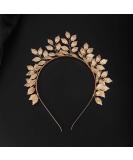 YERTTER Wedding Gold Leaf Tiara Hair Crown - Handmade Bride Hair Band for Bridal Greek Goddess Look - Perfect for Wedding, Prom, Birthday Party - Buy Online on SooperMarket.com